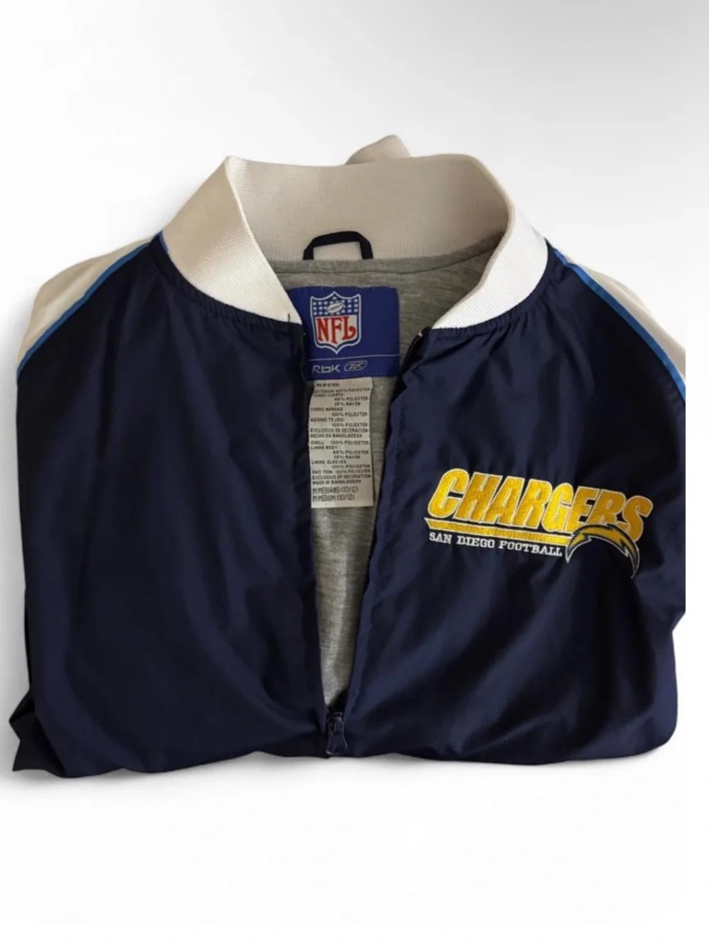 NFL Chargers Kids Navy, White & Yellow Team Jacket